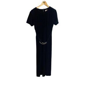 Vintage Scarlett Women's Black Velvet Maxi Dress - 7/8